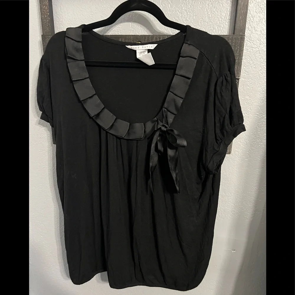 Fred David Black Blouse